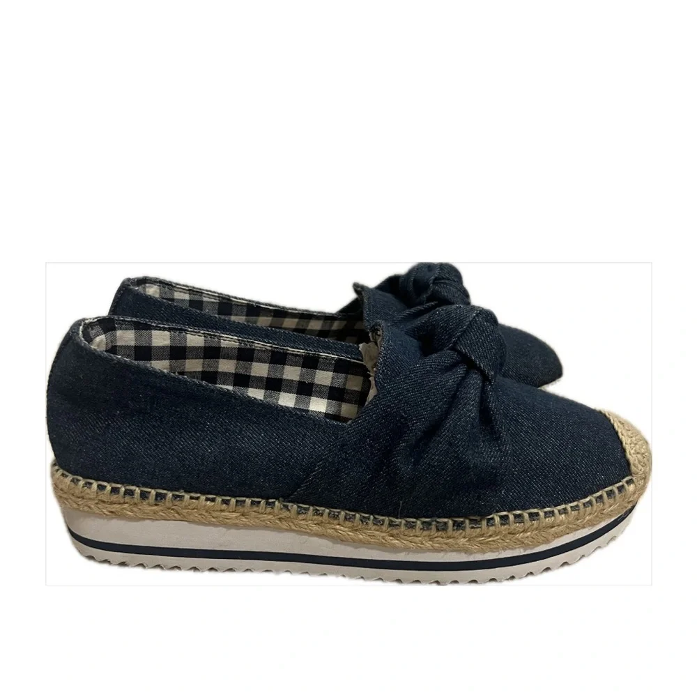 Esprit Navy Blue Knot Espadrille Slip-Ons